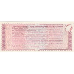 Argentina, 1 Austral, 1987, UNC,  debt cancellation bond
