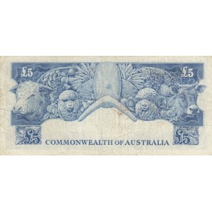 Australia, 5 Pounds, 1960/1965, VF, p35a