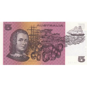 Australia, 5 Dollars, 1974/1991, UNC, p44