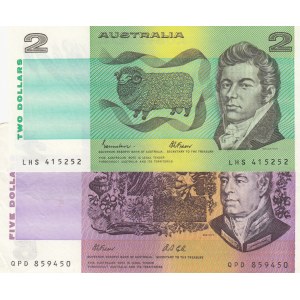 Australia,  XF,  Total 2 banknotes