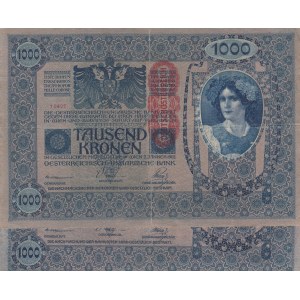 Austria, 1.000 Kronen, 1902, FINE, p59, Total 2 banknotes