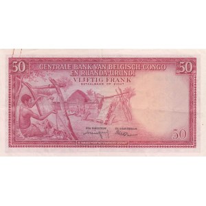 Belgian Congo, 50 Francs, 1959, XF, p32