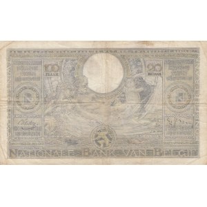 Belgium, 100 Francs or 20 Belgas, 1939, FINE, p107