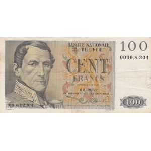 Belgium, 100 Francs, 1952, VF, p129a