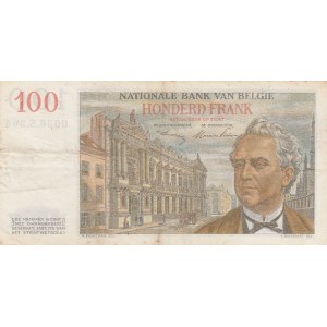 Belgium, 100 Francs, 1952, VF, p129a
