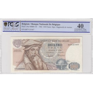 Belgium, 1.000 Francs, 1966, XF, p136a
