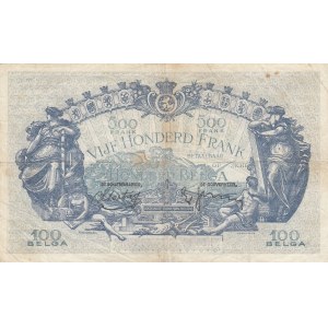 Belçika, 500 Francs, 1939, VF,