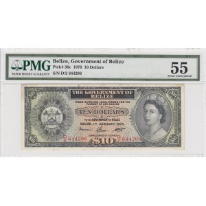 Belize, 10 Dollars, 1976, AUNC, p36c