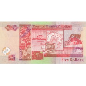 Belize, 5 Dollars, 2009, UNC, p67d
