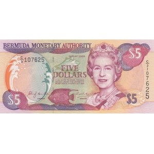 Bermuda, 5 Dollars, 2000, UNC, p51a