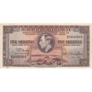 Bermuda, 5 Shillings, 1937, VF (+), p8a