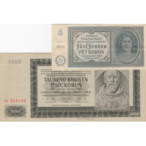 Bohemİa ve Moravia,  total 2 banknotes