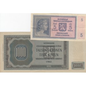 Bohemİa ve Moravia,  total 2 banknotes