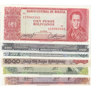 Bolivia,  Total 6 banknotes