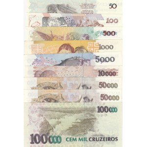 Brazil,  Total 9 banknotes