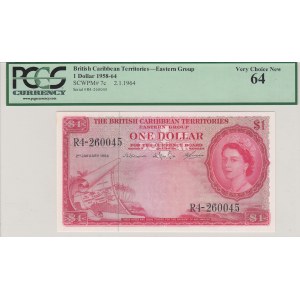 British Caribbean, 1 Dollar, 1958-64, UNC, p7c