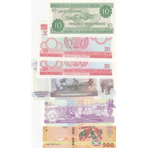 Burundi,  Total 6 banknotes