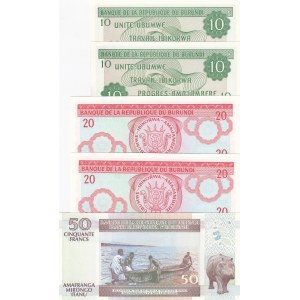 Burundi,  Different 5 banknotes