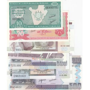 Burundi,  Total 7 banknotes