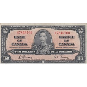 Canada, 2 Dollars, 1937, XF, p59b