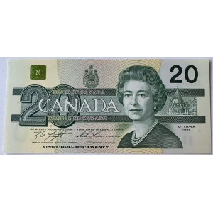 Canada, 20 Dollars, 1991, UNC, p97c