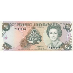 Cayman Islands, 5 Dollars, 1991, AUNC, p12a