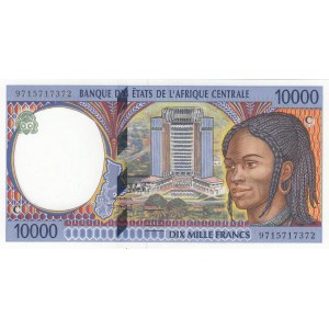 Central Africa, 10.000 Francs, 1994-2000, AUNC, p105C