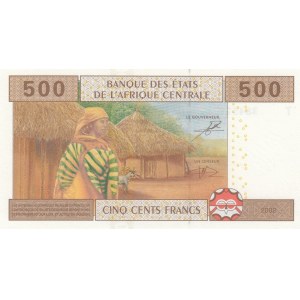 Central African States, 500 Francs, 2002, UNC, p206u