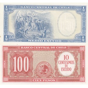 Chile,  Total 2 banknotes