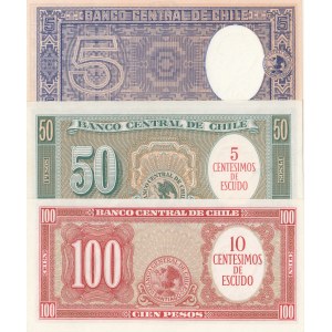Chile,  Total 3 banknotes
