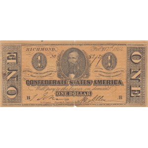 United States of America, 1 Dollar, 1864, FINE, p65b