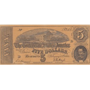 United States of America, 5 Dollars, 1864, XF, p67