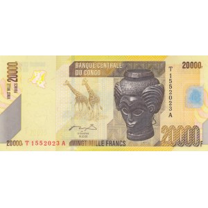 Congo Democratic Republic, 20.000 Francs, 2006, AUNC, p104