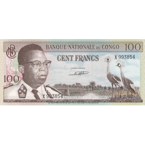 Congo Democratic Republic, 100 Francs, 1962, UNC, p6a