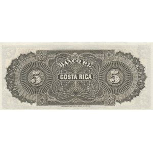 Costa Rica, 5 Pesos, 1899, UNC, pS163r