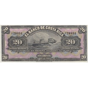 Costa Rica, 20 Pesos, 1899, UNC, pS165r