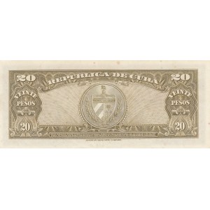 Cuba, 20 Pesos, 1960, XF, p80c