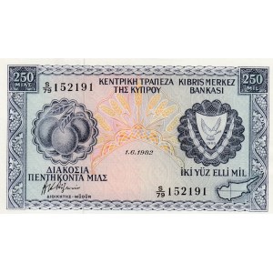 Cyprus, 250 Mils, 1982, UNC (-), p41c