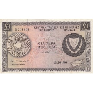 Cyprus, 1 Pound, 1976, VF, p43c