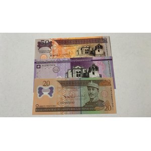 Dominican Republic,  Total 3 banknotes