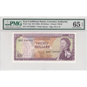 East Caribbean States, 20 Dollars, 1965, UNC, p15g