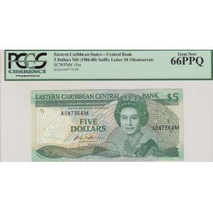 East Caribbean States, 5 Dollars, 1986-88, UNC, p18m