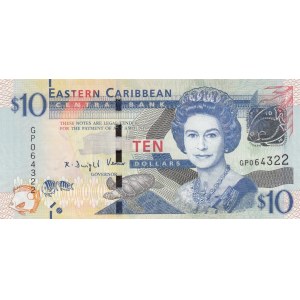 East Caribbean States, 10 Dollars, 2015, UNC, p52b