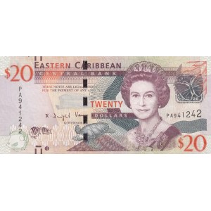 East Caribbean States, 20 Dollars, 2015, VF, p53b