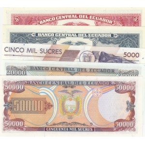 Ecuador,  Total 5 banknotes