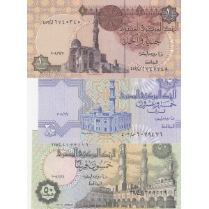 Egypt,  2004/2008,  Total 3 banknotes
