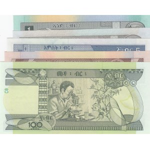 Ethiopia,  Total 5 banknotes