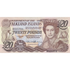 Falkland Islands, 20 Pounds, 2011, UNC, p19