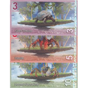 Fantasy Banknotes, 3 Dollars, 5 Dollars, 10 Dollars, 2017, UNC,  Total 3 banknotes