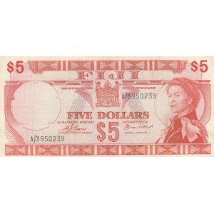 Fiji, 5 Dollars, 1974, VF, p73b